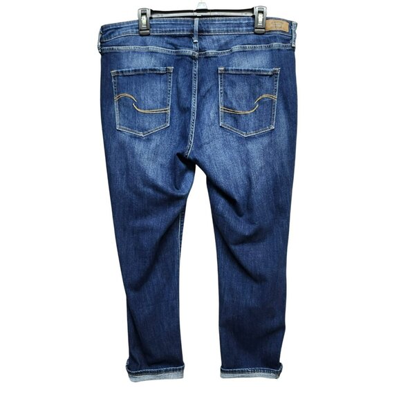 Signature by Levi Strauss Womens Plus Size 20 Straigtht Jeans Modern Slim Cuffed - Picture 4 of 16